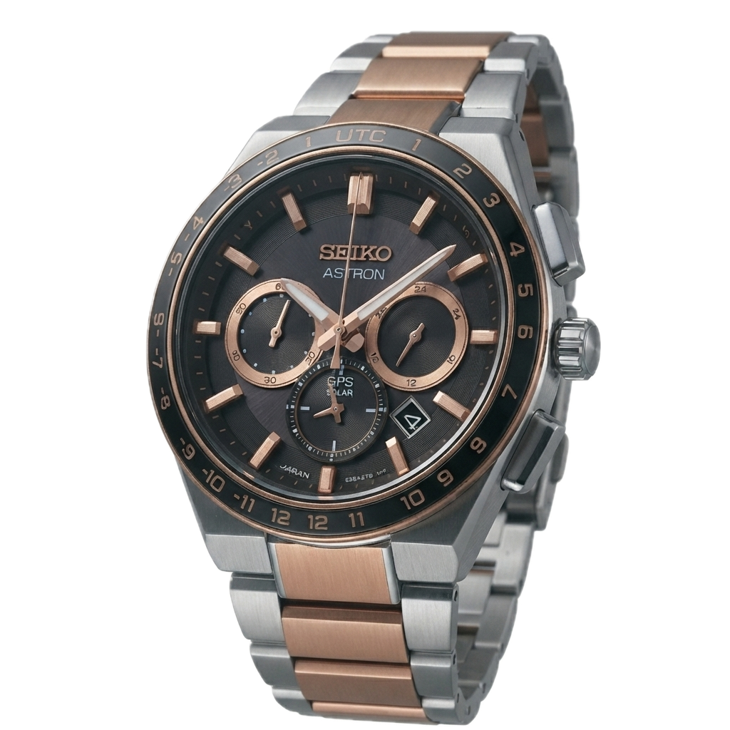 SEIKO ASTRON DUAL TONE GOLD BROWN