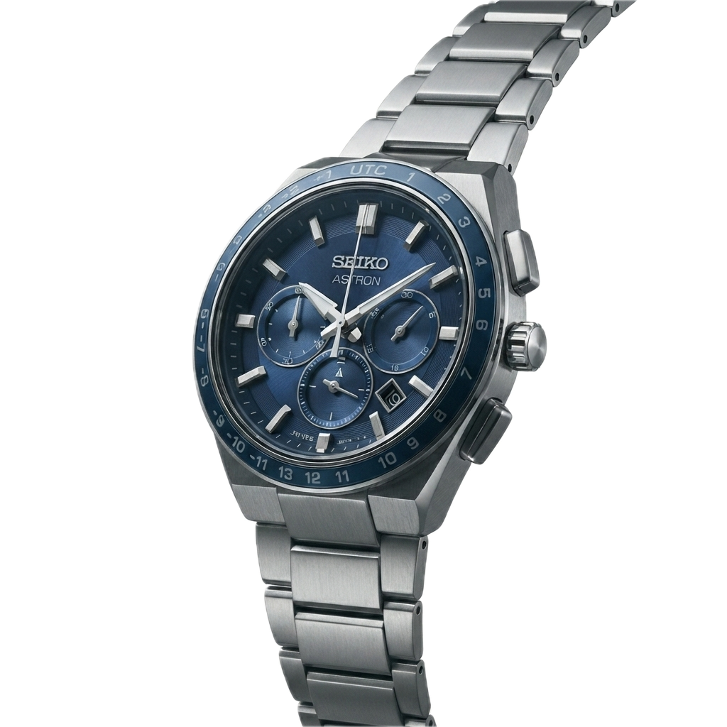 SEIKO ASTRON DUAL TONE SILVER BLUE