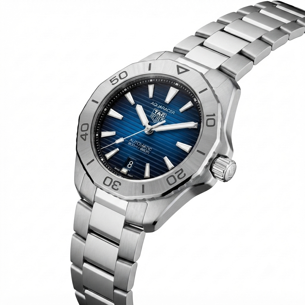 TAG HEUER AQUARACER PROFESSIONAL 200 DATE (SILVER BLUE)