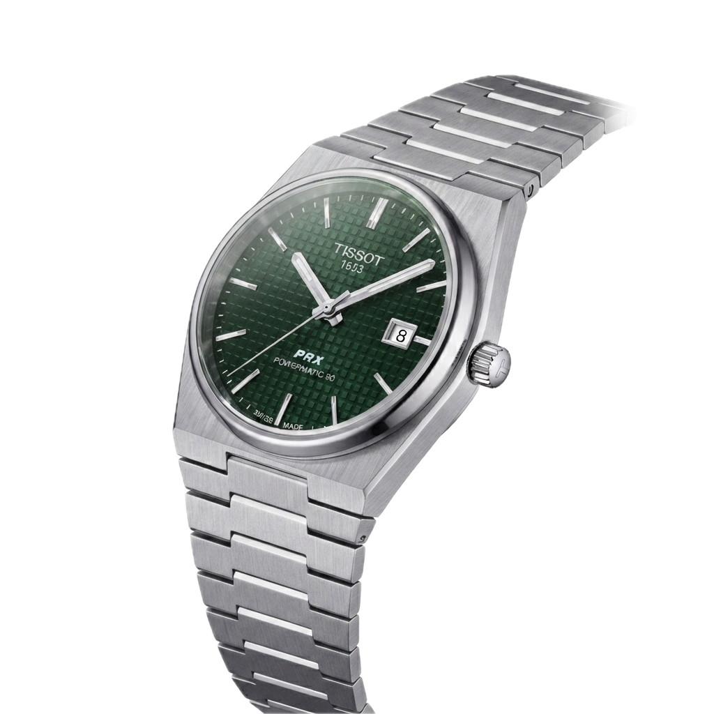 TISSOT PRX 1853 POWERMATIC SILVER GREEN