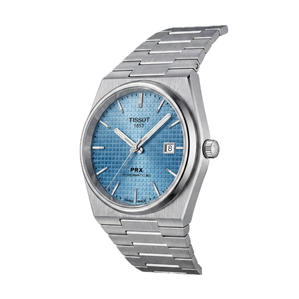 TISSOT PRX 1853 POWERMATIC SILVER BLUE GRADIENT