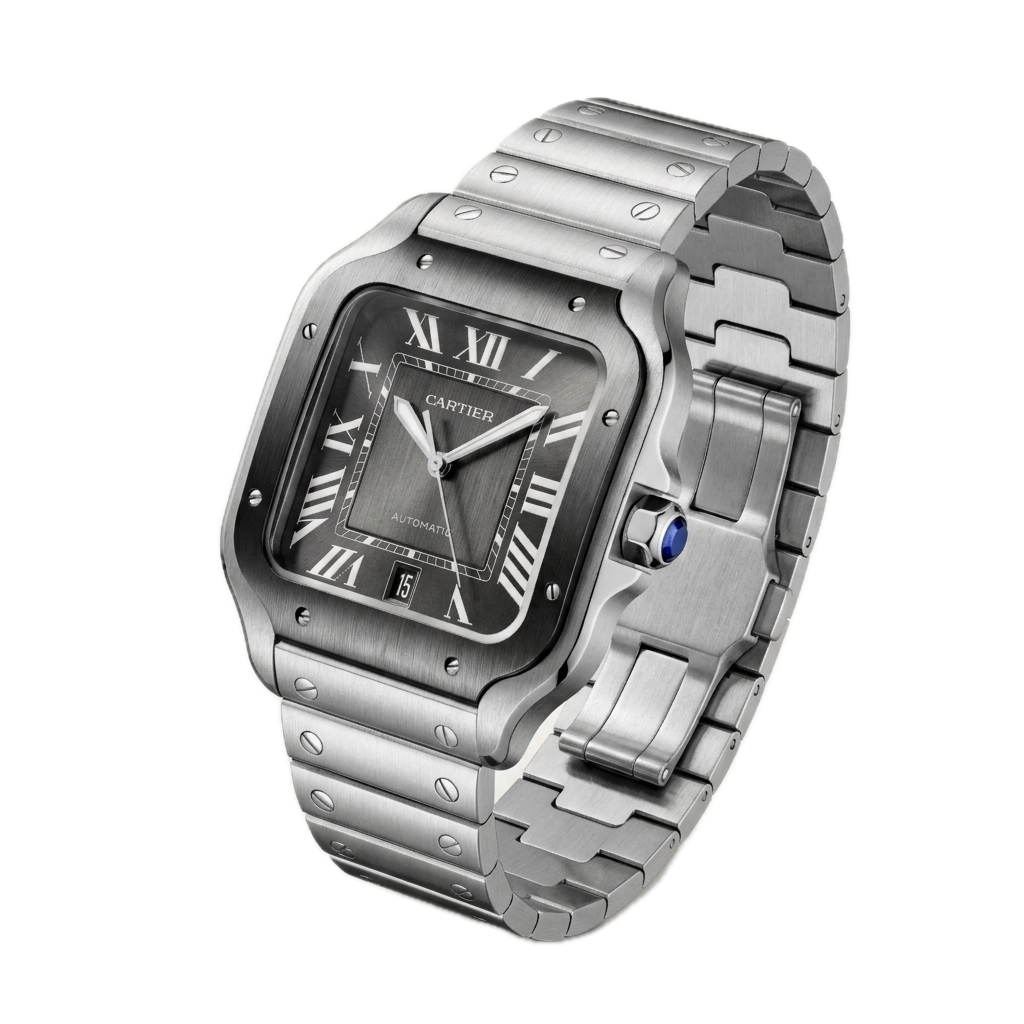CARTIER SANTOS DE CARTIER WATCH SILVER GREY