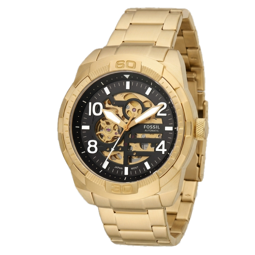 FOSSIL BROWNSMAN AUTOMATIC GOLD TONE STAINLESS STEEL