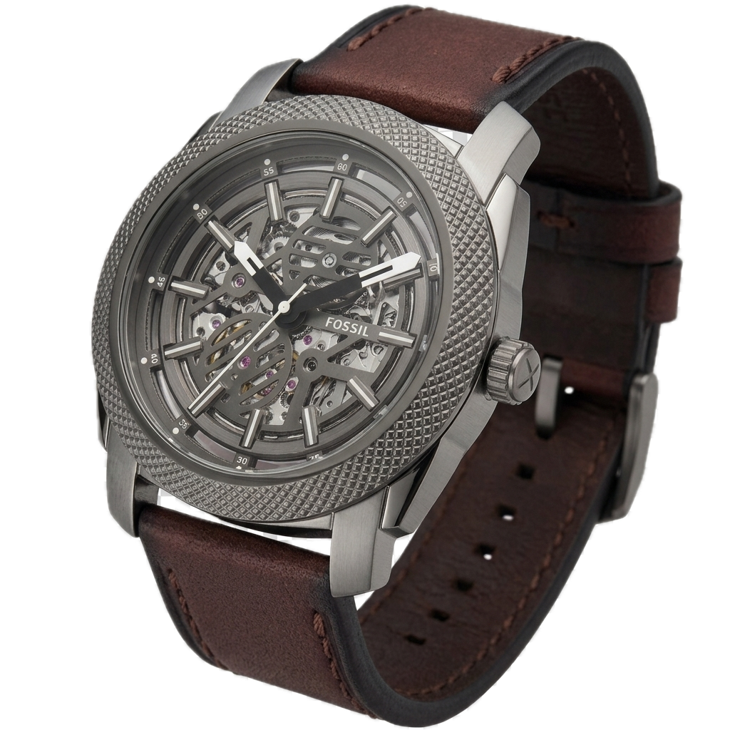 FOSSIL MACHINE AUTOMATIC BROWN LEATHER