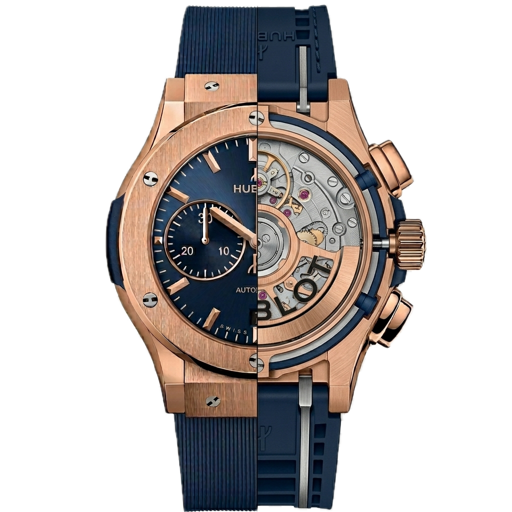 HUBLOT CLASSIC FUSION CHRONOGRAP KING GOLD BLUE