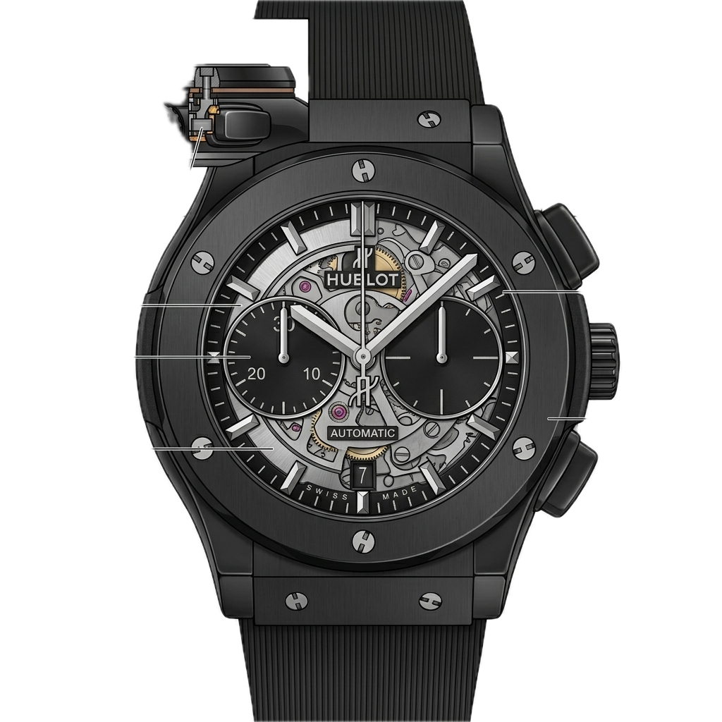 HUBLOT CLASSIC FUSION CRONOGRAPH BLACK MAGIC