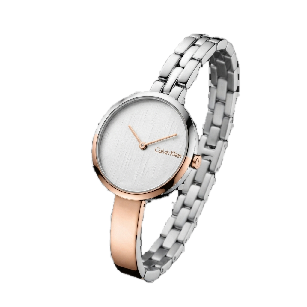 CALVIN KLIEN WOMEN ROUND DUAL TONE WATCH