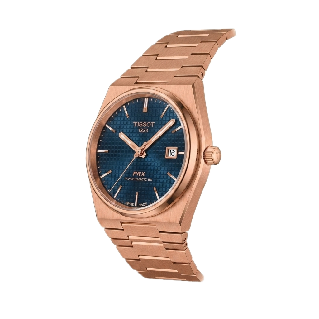 TISSOT PRX 1853 POWERMATIC GOLD BLUE