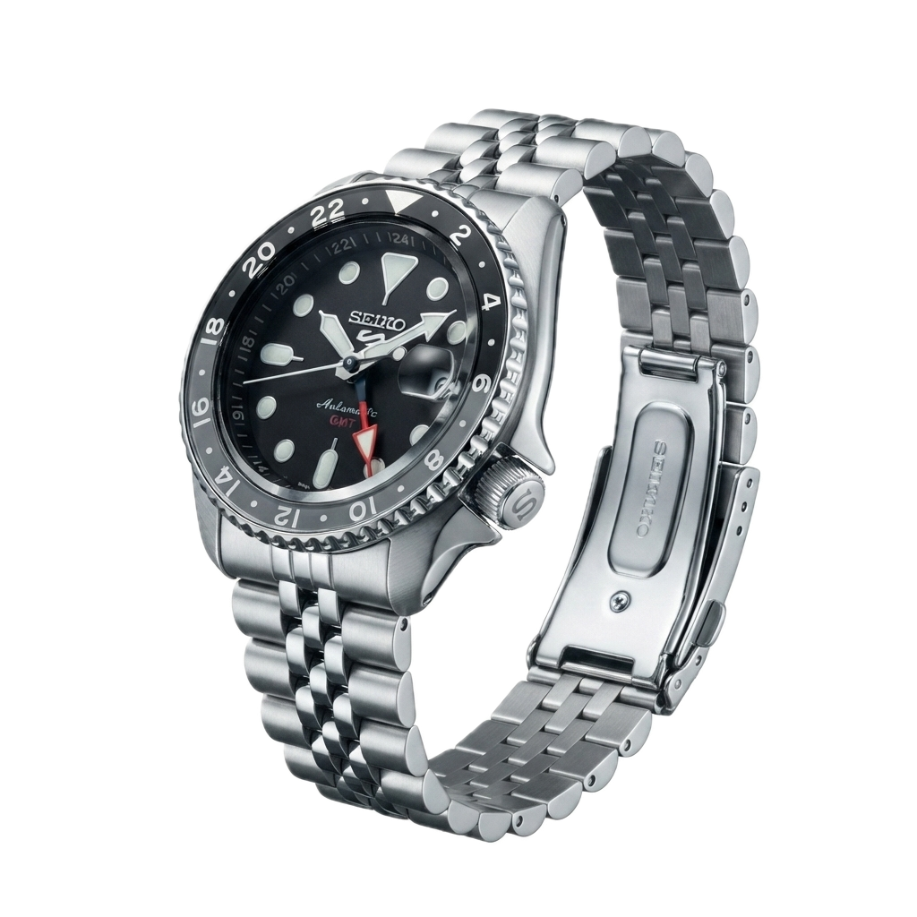 SEIKO GMT BLACK GREY