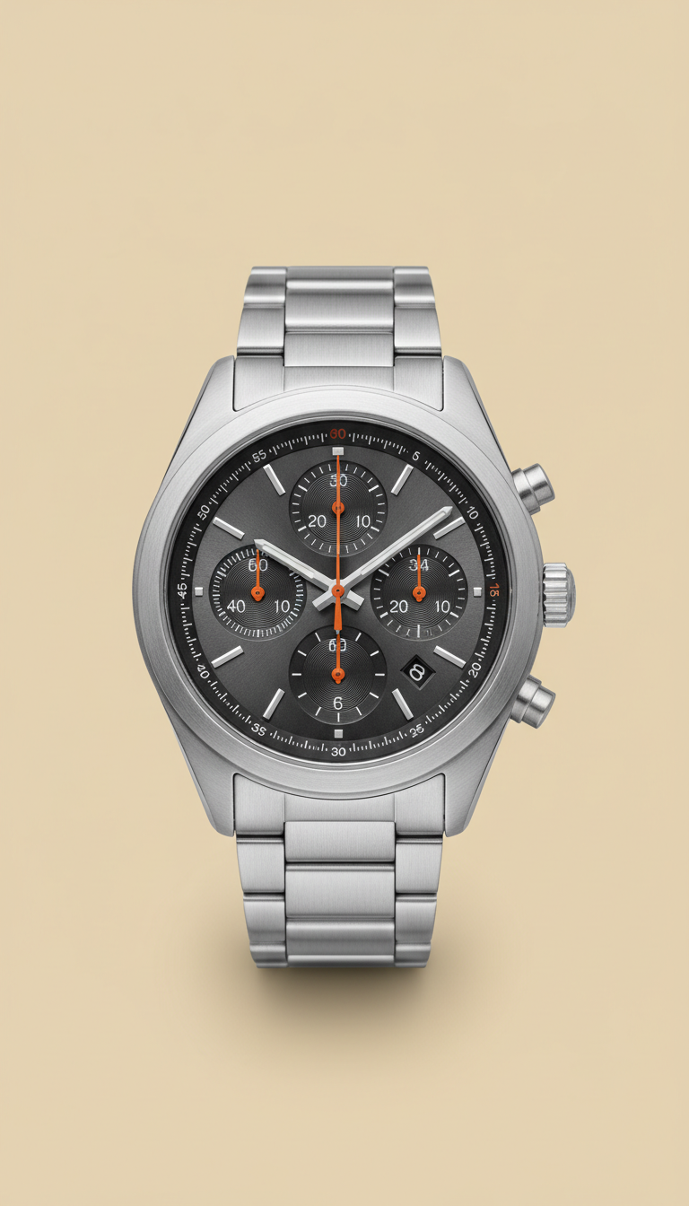 Chronograph Watch in Stainless Steel